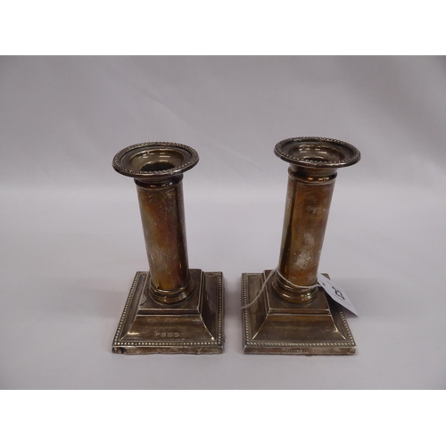 23 - Pair silver candlesticks (B'ham 1913/14)