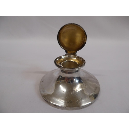 24 - Silver capstan inkwell (Chester 1915)