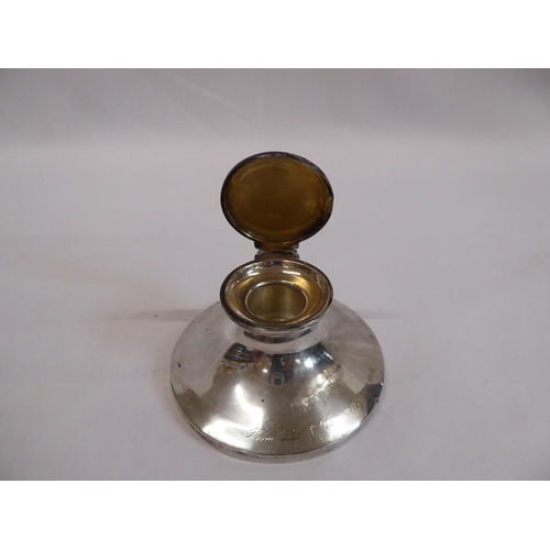 24 - Silver capstan inkwell (Chester 1915)