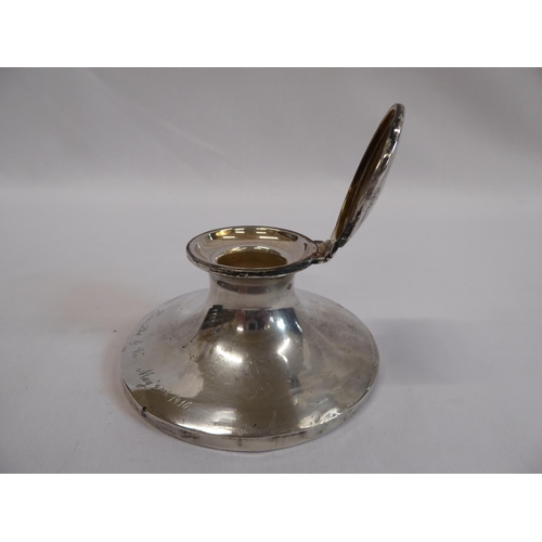 24 - Silver capstan inkwell (Chester 1915)