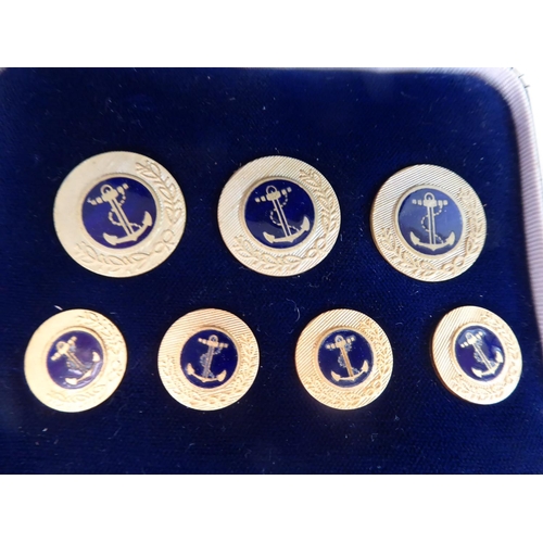 59 - Cased set of naval buttons