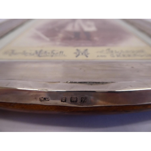 8 - Shaped silver photograph frame (B'ham 1923)