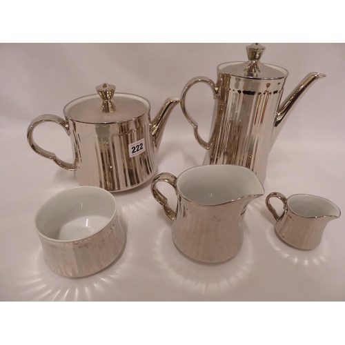 Royal Worcester silver lustre tea set