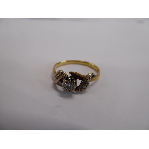 24 - 18ct gold diamond ring (2.3g)