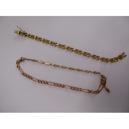 29 - 9ct gold bracelets (3) (broken) (20g)