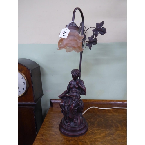 Small art nouveau style figural table lamp
