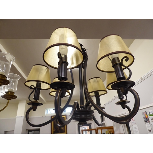 Hinkley Lighting, Plymouth bronze effect 6 branch chandelier