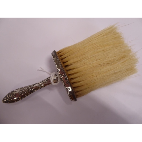 4 - Repousse silver handled vanity brush