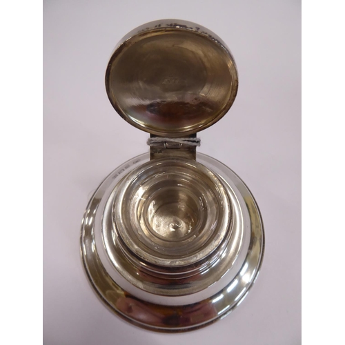 5 - Silver capstan inkwell - B'ham 1917