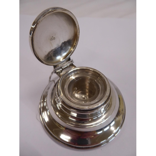 5 - Silver capstan inkwell - B'ham 1917