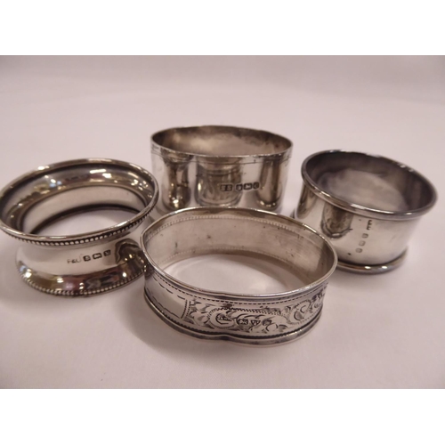 51 - Silver napkin rings (4)