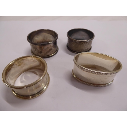 55 - Silver napkin rings (4)