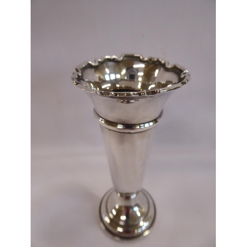 6 - Silver stem vase - B'ham 1956?