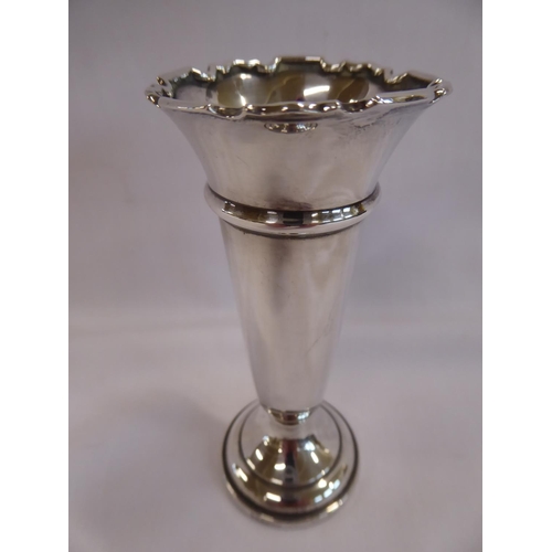 6 - Silver stem vase - B'ham 1956?