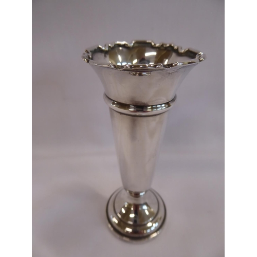 6 - Silver stem vase - B'ham 1956?