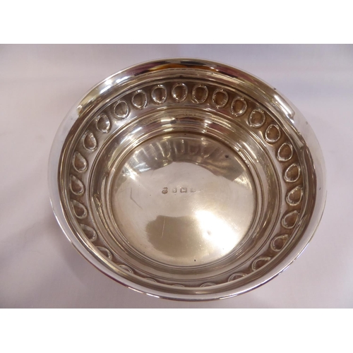 9 - Repousse embossed silver bon bon dish - B'ham 1906