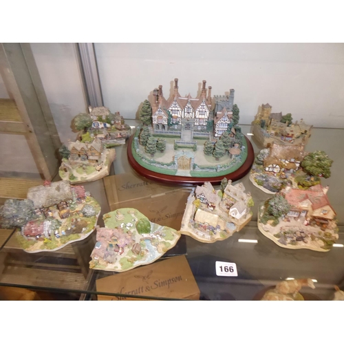 Danbury Mint English manor house, Cotswold village models etc. (9
