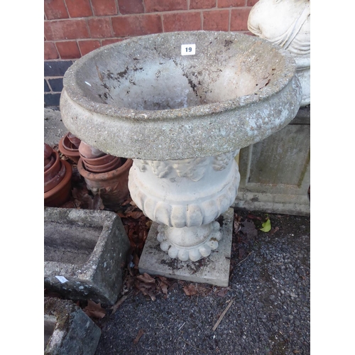 19 - Reconstituted stone campana urn