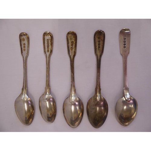 112 - Georgian silver teaspoons (5)