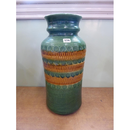 174 - Mid 20thC glazed West German vase