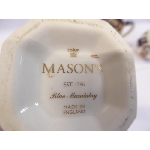 24 - Masons blue Mandalay vases, jars, jugs (7)