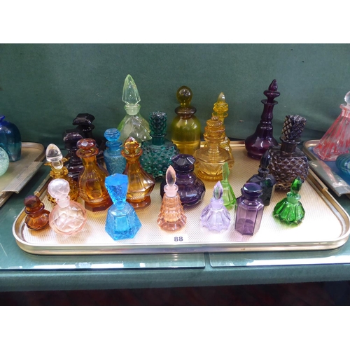 88 - Coloured glass perfume bottles (23)