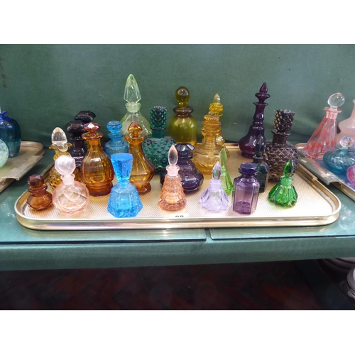 88 - Coloured glass perfume bottles (23)