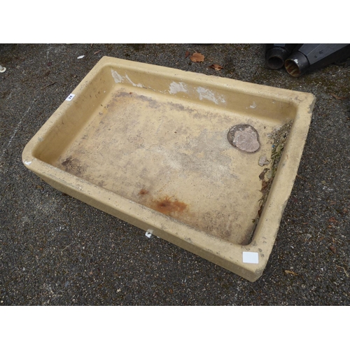 24 - 19thC glazed stone sink