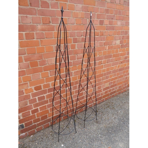 37 - Plastic coated metal obelisks (2)