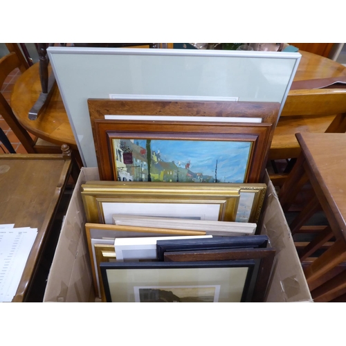 Box of miscellaneous prints - landscapes etc.