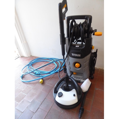 52 - Titan electric pressure washer and hose