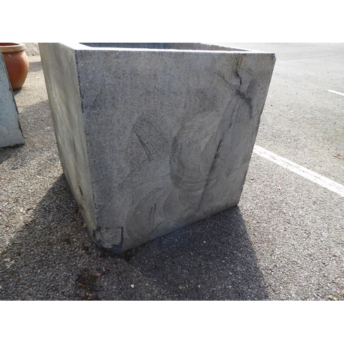 27 - Single large cube Cadix concrete planter (approx 22