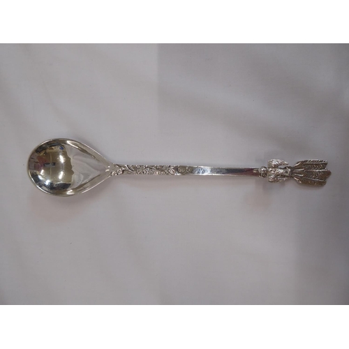 13 - Egyptian silver spoon with dove finial