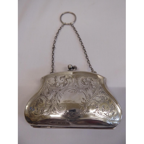 23 - Silver evening purse - Birmingham 1917