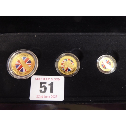 51 - Hattons cased set of 2018 'Defence of our Skies' gold sovereign set