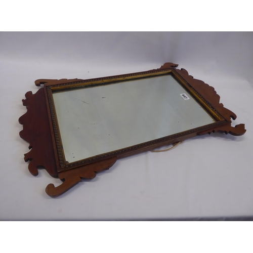 647 - 19thC mahogany framed mirror