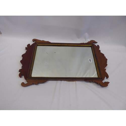 647 - 19thC mahogany framed mirror