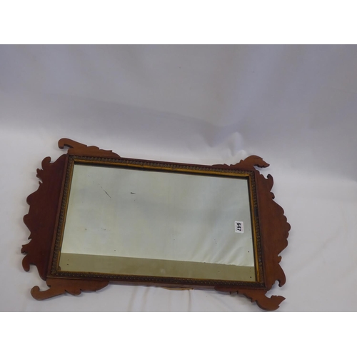 647 - 19thC mahogany framed mirror