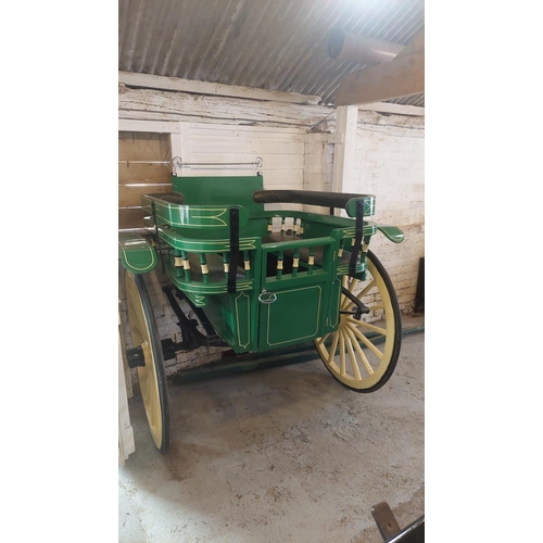 12 - A Governess Cart 
This cart has been redecorated and is originally dated early 19th century with fro... 