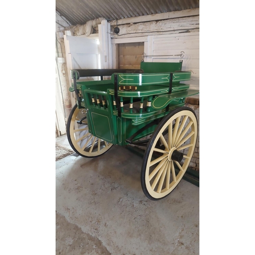 12 - A Governess Cart 
This cart has been redecorated and is originally dated early 19th century with fro... 