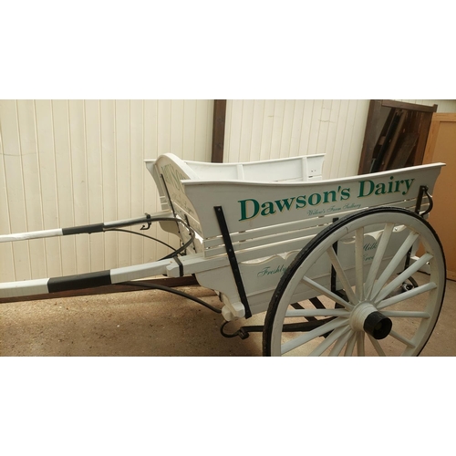 14 - Dawson Dairy’ 

Wheel diameter - 47 inch
Shaft length - 65 inch
Shaft width - 34 inch

This dairy ca... 