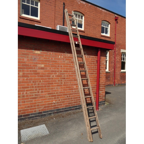 57 - Wooden extending ladders (approx 15ft)