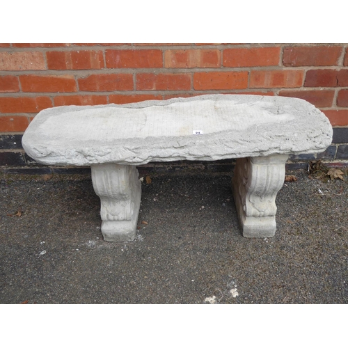 Concrete garden pedestal bench