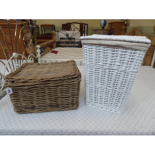 Wicker laundry basket and hamper (2)
