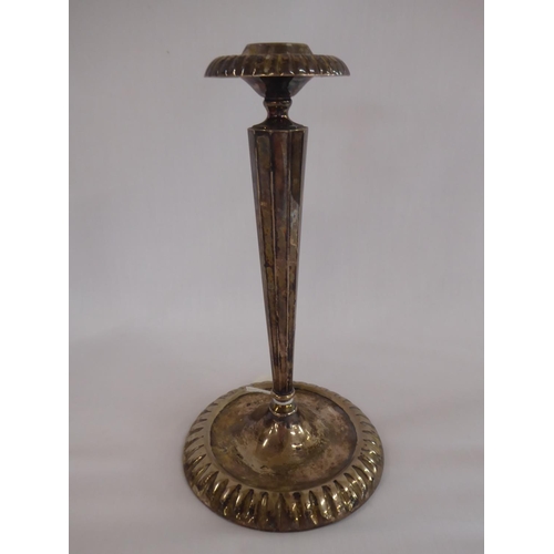 43 - Pair of Scandinavian silver (830s) candlesticks A/F