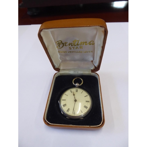 49 - Dennison star gold plated pocket watch and silver cased pocket watch (2)