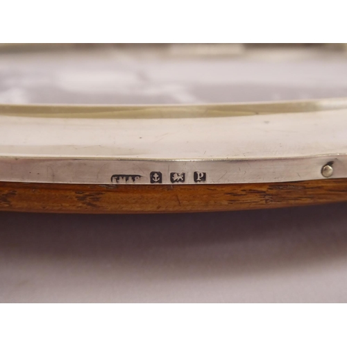 53 - Oval silver photograph frame (B'ham 1914)