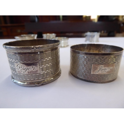 57 - Mid 20thC Silver napkin rings (7)