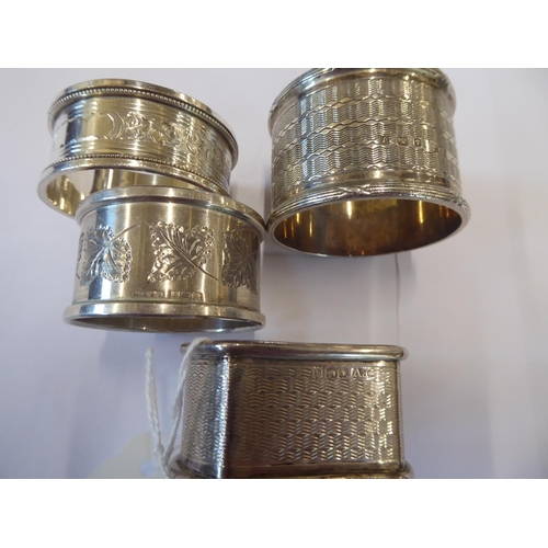 57 - Mid 20thC Silver napkin rings (7)