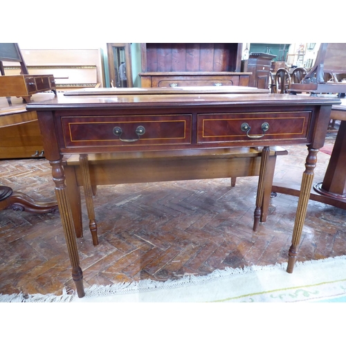 Regency style inlaid mahogany side table